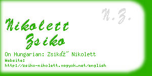 nikolett zsiko business card